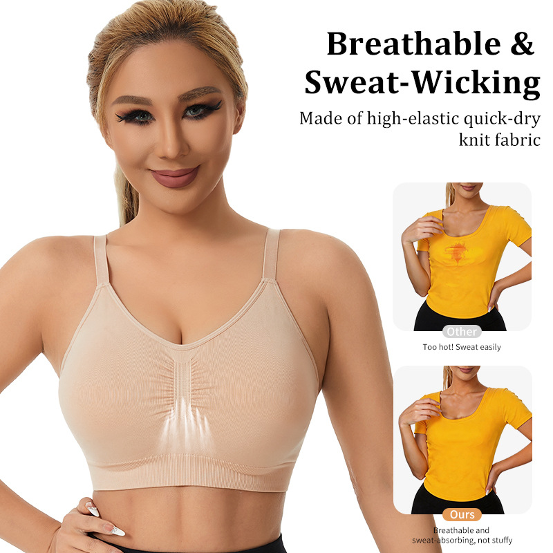 Bralette Wireless Soft - Sujetadores Deportivos Inalámbricos para Mujer, Sujetador