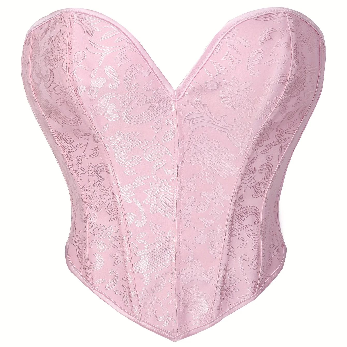 Strapless Bra Backless - Corsé Rosa Gótico Victoriano para Mujer,
