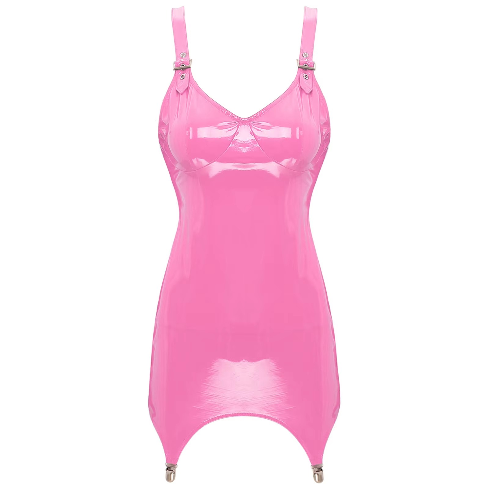 Babydoll Chemise Night - Minivestido con cuello en V de