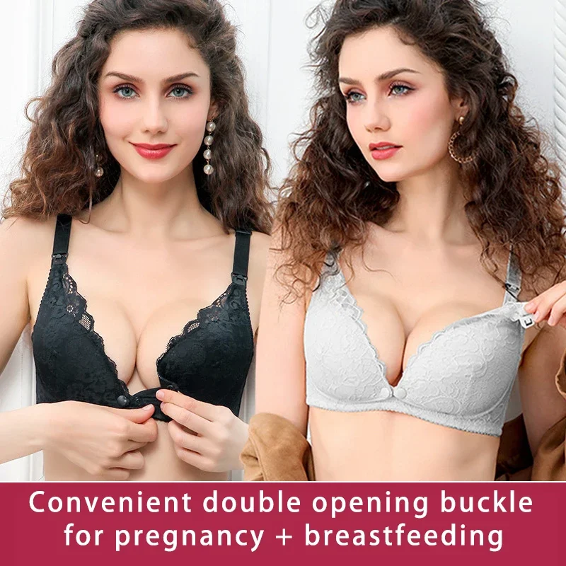 Nursing Bra Sleep - Sujetador de lactancia inalámbrico con encaje