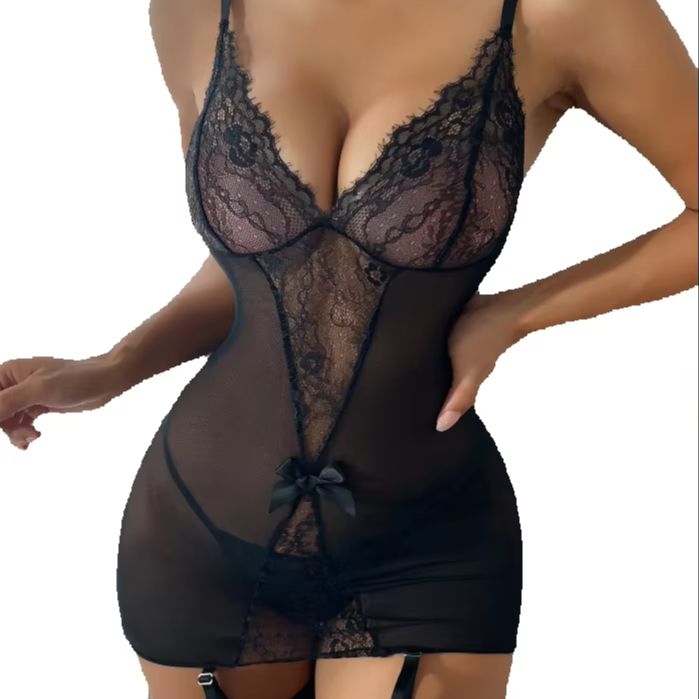 Conjunto de lencería de encaje - Garter Belt Set reseña y precio