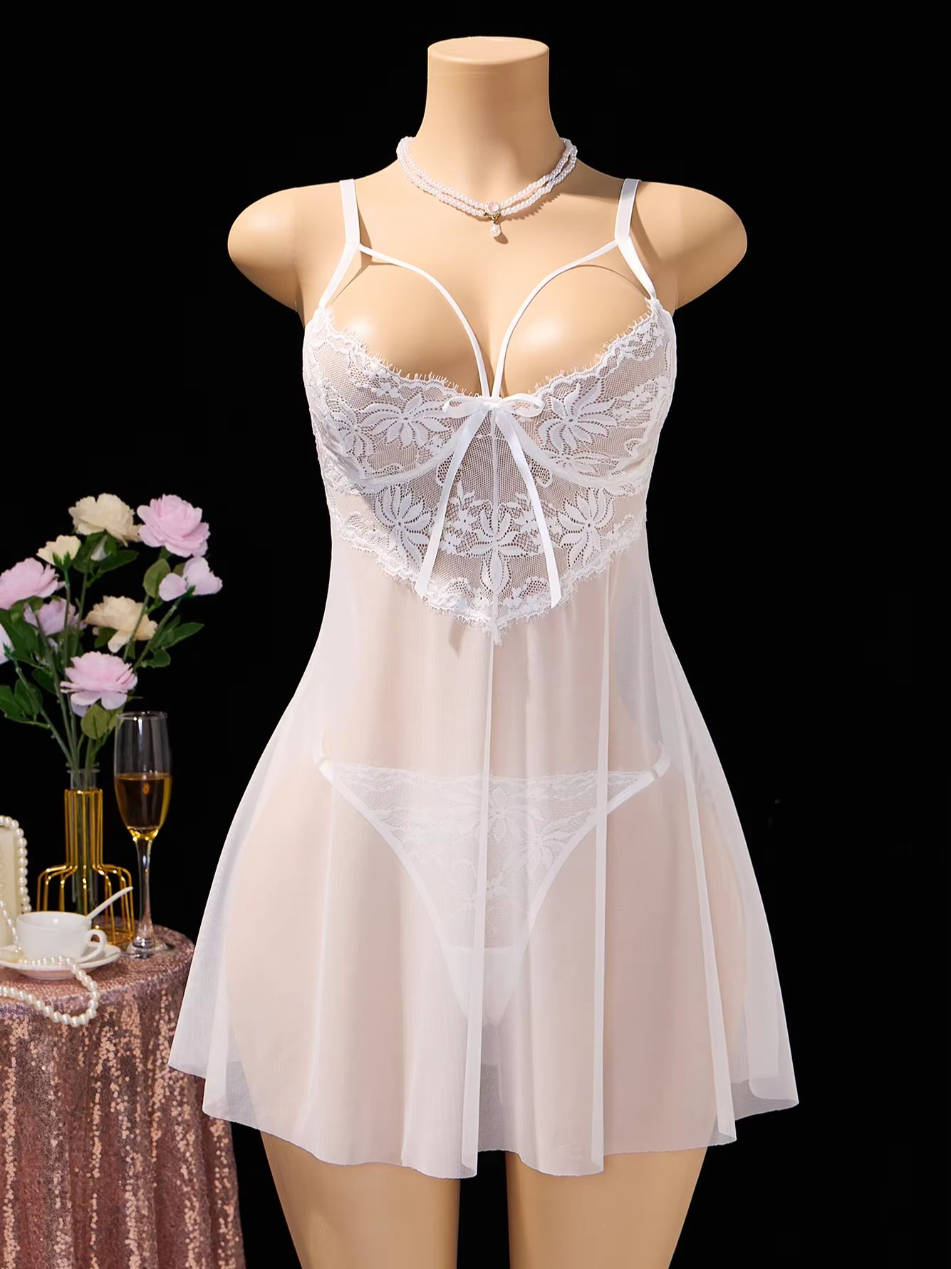 Lencería Babydoll de Encaje Bl - Babydoll Chemise Night reseña y precio