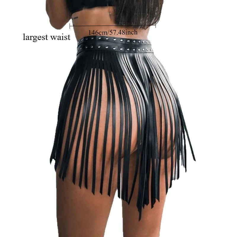 Falda gótica de cuero corta es - Garter Belt Set reseña y precio