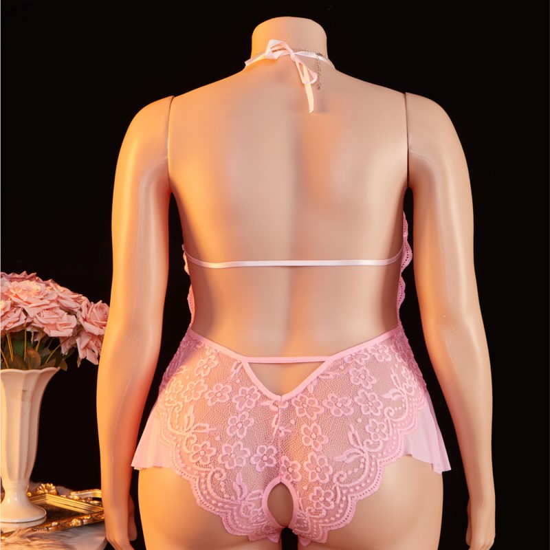 Lencería sexy de encaje transp - Lace Teddy Lingerie reseña y precio